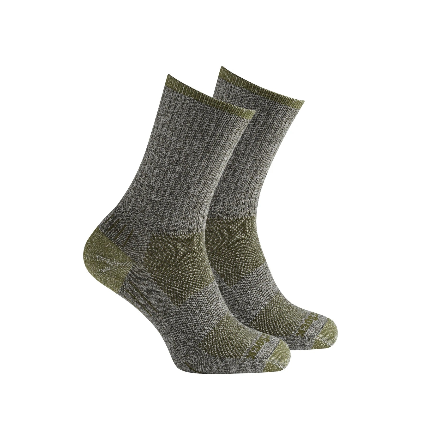 Wrightsock Silver Escape - Crew Socks - Fawn and Green | WR9461.1101